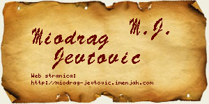 Miodrag Jevtović vizit kartica